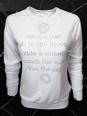 NWT David Lerner White Terry Sweatshirt S